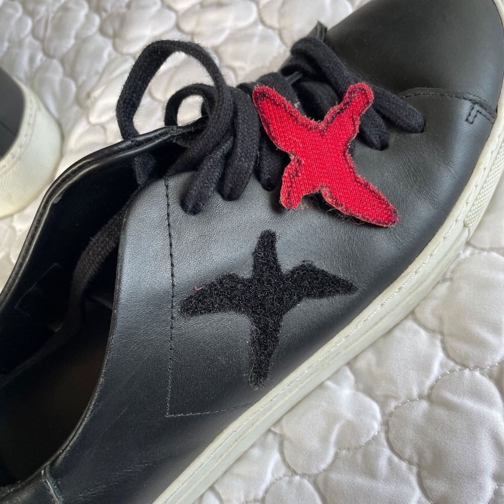 Axel Arigato‎ Clean 90 Bee Bird Black Leather Sneakers Mens US 8.5 - Picture 5 of 9